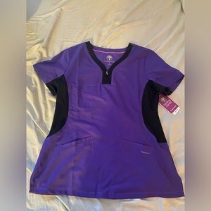 Healing hands purple label Jessi y-neck scrub top